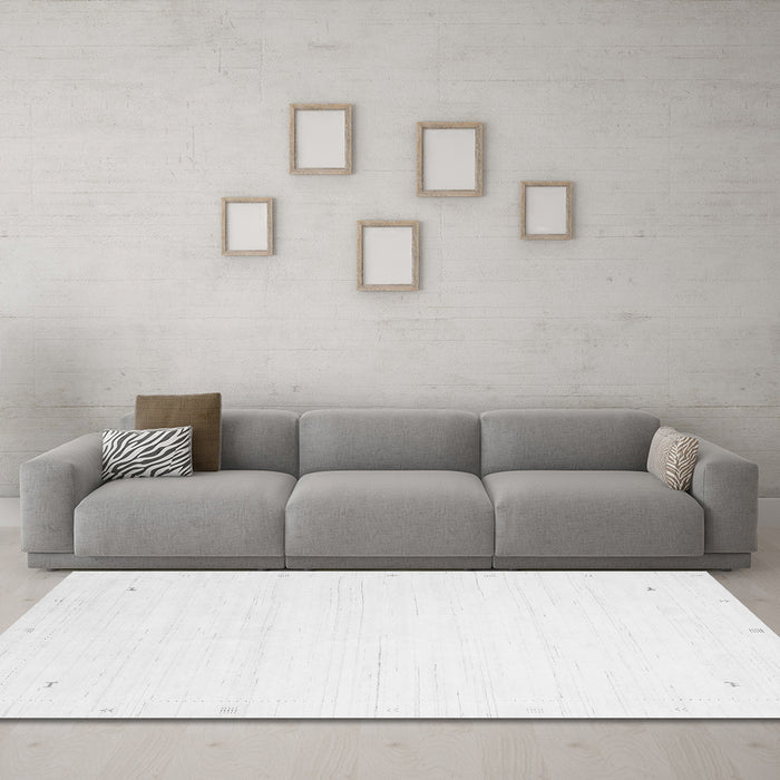 Machine Washable Solid Gray Modern Rug in a Living Room,, wshcon2348gry
