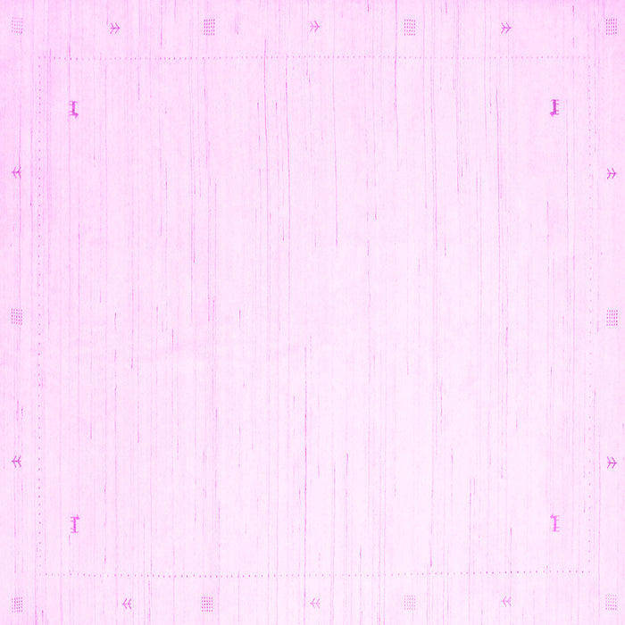 Square Solid Pink Modern Rug, con2348pnk