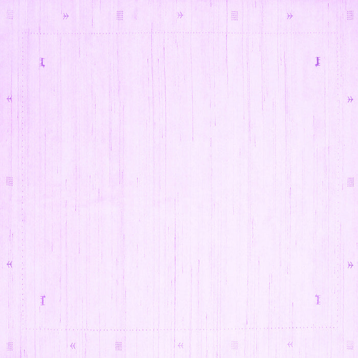 Square Machine Washable Solid Purple Modern Area Rugs, wshcon2348pur