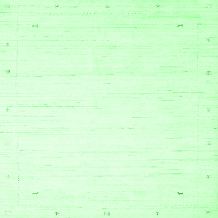 Square Solid Emerald Green Modern Rug, con2348emgrn