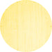 Round Solid Yellow Modern Rug, con2348yw