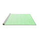 Sideview of Machine Washable Solid Emerald Green Modern Area Rugs, wshcon2348emgrn