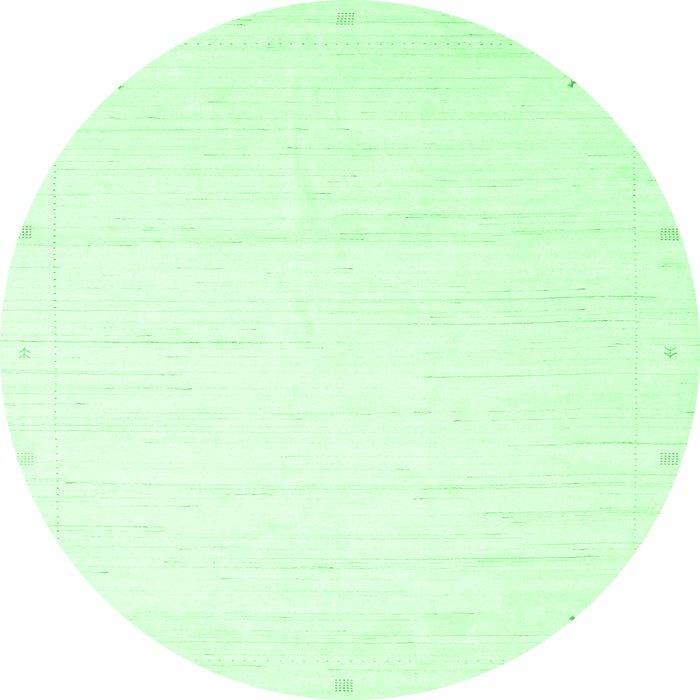 Round Solid Emerald Green Modern Rug, con2348emgrn