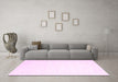 Machine Washable Solid Pink Modern Rug in a Living Room, wshcon2348pnk