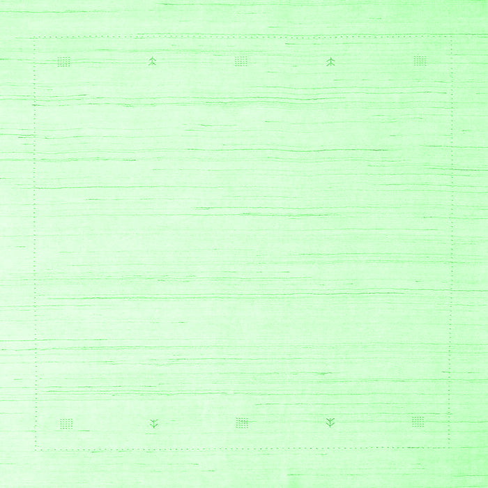 Square Machine Washable Solid Emerald Green Modern Area Rugs, wshcon2349emgrn