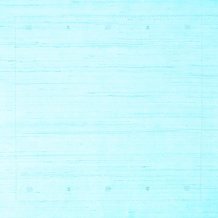 Square Machine Washable Solid Light Blue Modern Rug, wshcon2349lblu
