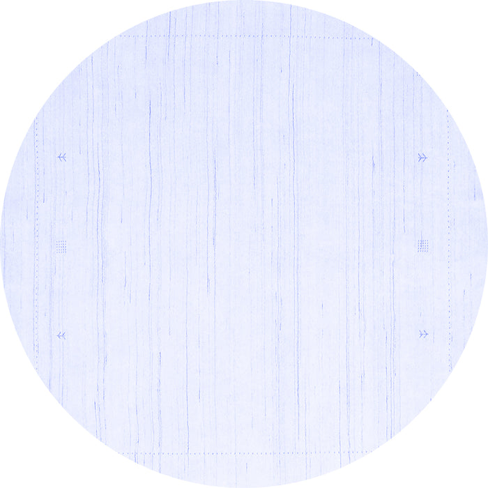 Round Solid Blue Modern Rug, con2349blu