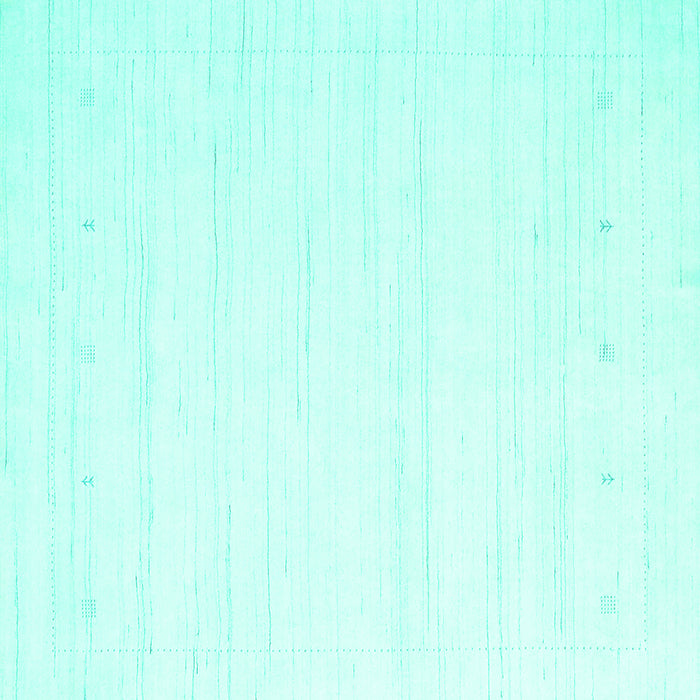 Square Solid Turquoise Modern Rug, con2349turq