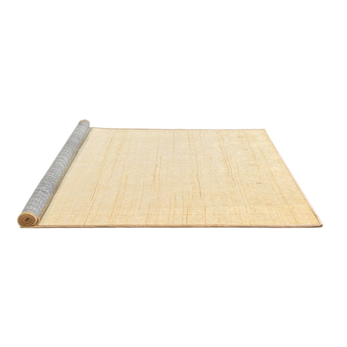 Sideview of Machine Washable Solid Brown Modern Rug, wshcon2349brn