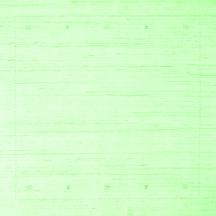 Serging Thickness of Solid Green Modern Rug, con2349grn