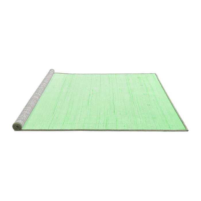 Sideview of Machine Washable Solid Emerald Green Modern Area Rugs, wshcon2349emgrn