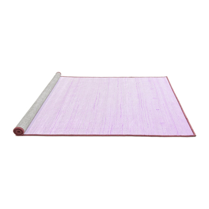 Sideview of Machine Washable Solid Purple Modern Area Rugs, wshcon2349pur