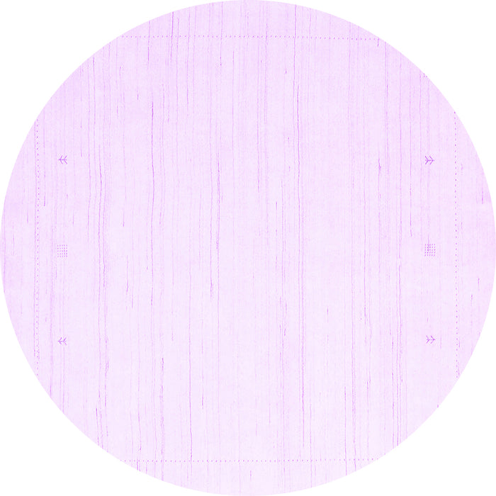 Round Solid Purple Modern Rug, con2349pur