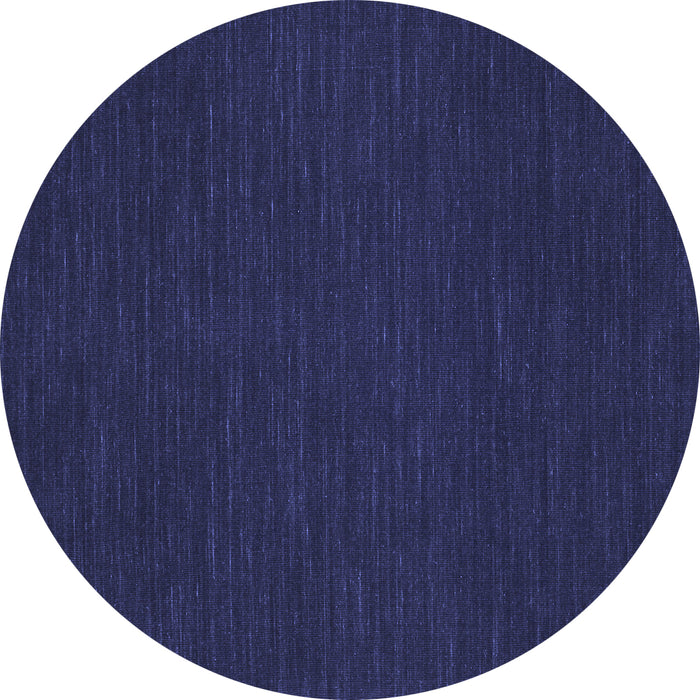 Round Abstract Blue Contemporary Rug, con234blu