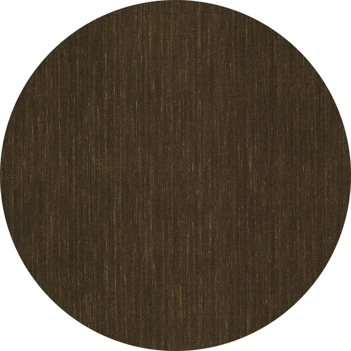 Round Abstract Brown Contemporary Rug, con234brn