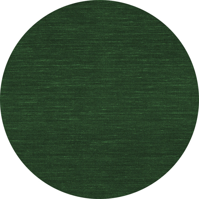 Round Machine Washable Abstract Emerald Green Contemporary Area Rugs, wshcon234emgrn