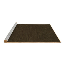 Sideview of Machine Washable Abstract Brown Contemporary Rug, wshcon234brn