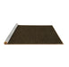 Sideview of Machine Washable Abstract Brown Contemporary Rug, wshcon234brn