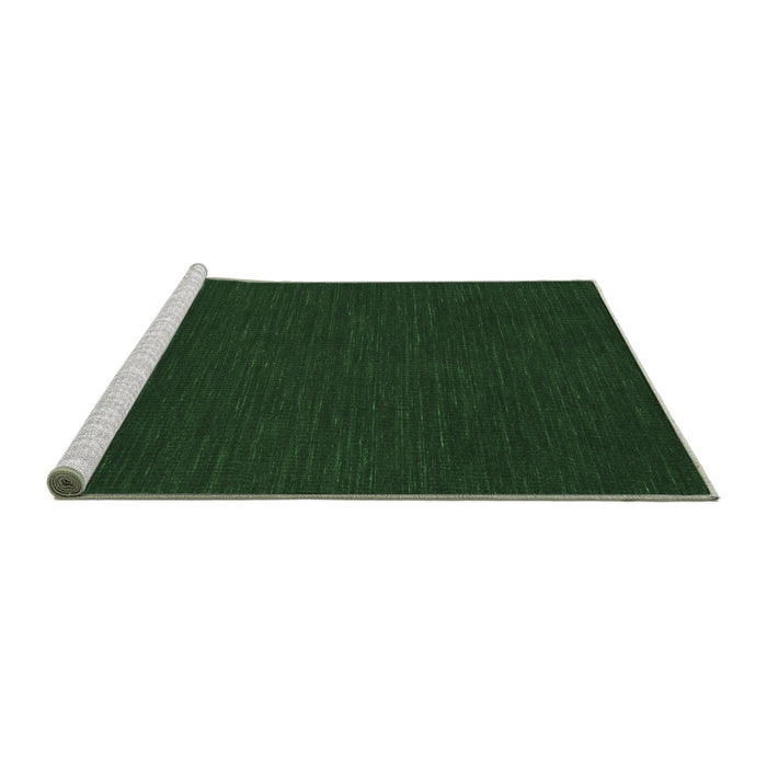 Sideview of Machine Washable Abstract Emerald Green Contemporary Area Rugs, wshcon234emgrn