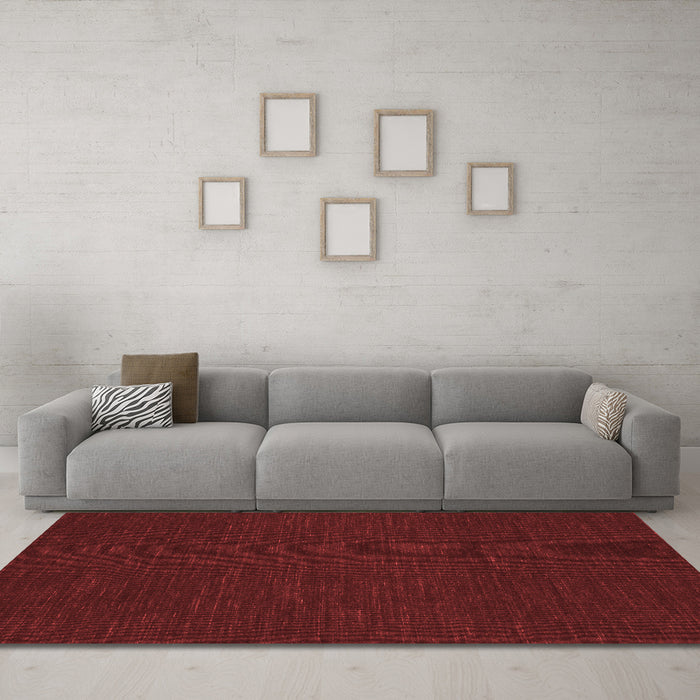 Contemporary Red Washable Rugs