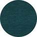 Round Abstract Light Blue Contemporary Rug, con234lblu