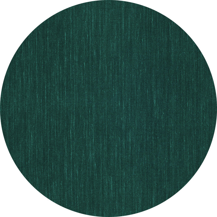 Round Machine Washable Abstract Turquoise Contemporary Area Rugs, wshcon234turq