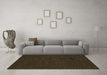 Machine Washable Abstract Brown Contemporary Rug in a Living Room,, wshcon234brn