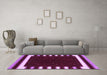 Machine Washable Abstract Purple Contemporary Area Rugs in a Living Room, wshcon2350pur