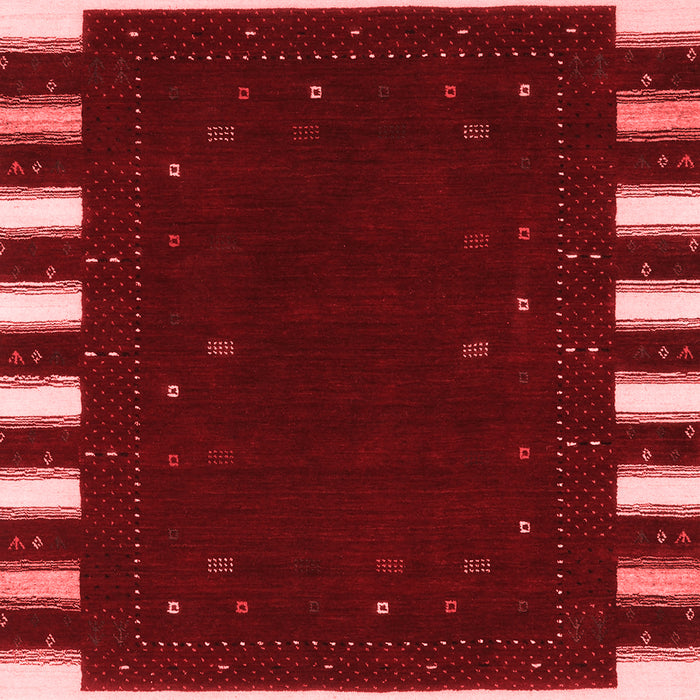 Machine Washable Abstract Red Contemporary Rug, wshcon2350red