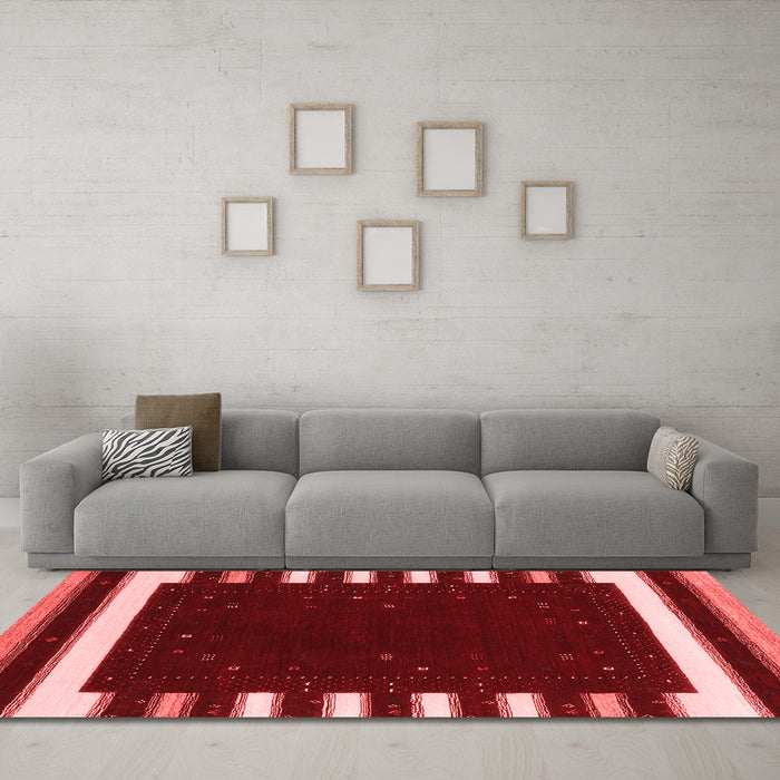 Contemporary Red Washable Rugs