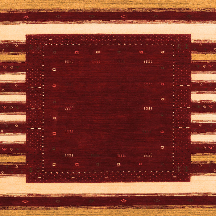 Serging Thickness of Abstract Orange Contemporary Rug, con2350org