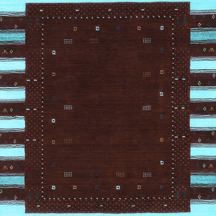 Abstract Light Blue Contemporary Rug, con2350lblu