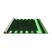 Sideview of Machine Washable Abstract Emerald Green Contemporary Area Rugs, wshcon2350emgrn