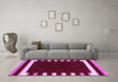 Machine Washable Abstract Pink Contemporary Rug in a Living Room, wshcon2350pnk