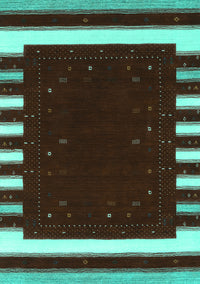 Abstract Turquoise Contemporary Rug, con2350turq