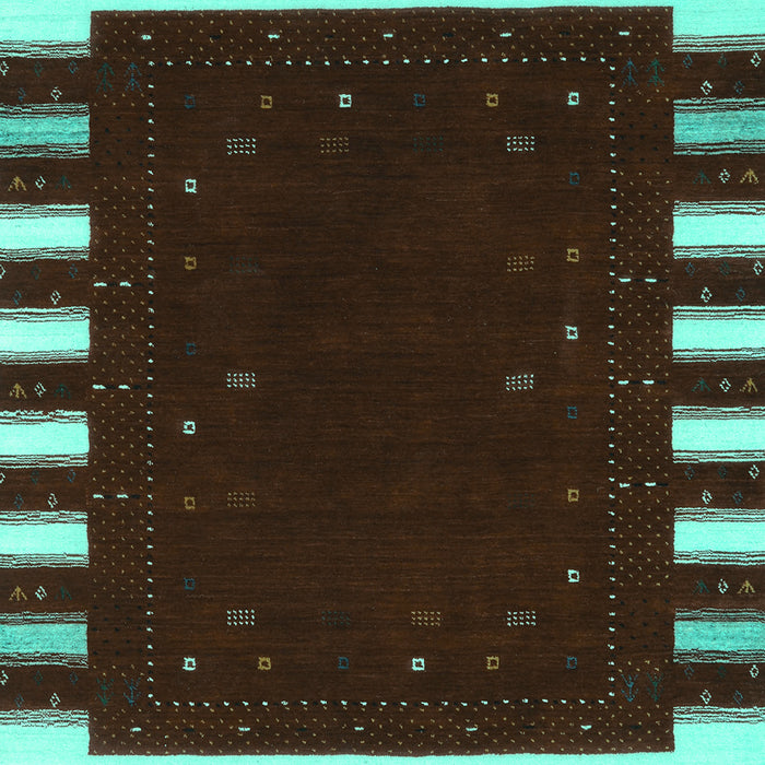 Abstract Turquoise Contemporary Rug, con2350turq