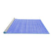 Sideview of Machine Washable Abstract Blue Contemporary Rug, wshcon2351blu