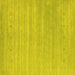 Square Abstract Yellow Contemporary Rug, con2351yw