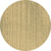 Round Abstract Brown Contemporary Rug, con2351brn