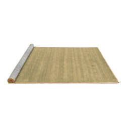 Sideview of Machine Washable Abstract Brown Contemporary Rug, wshcon2351brn