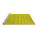 Sideview of Machine Washable Abstract Yellow Contemporary Rug, wshcon2351yw