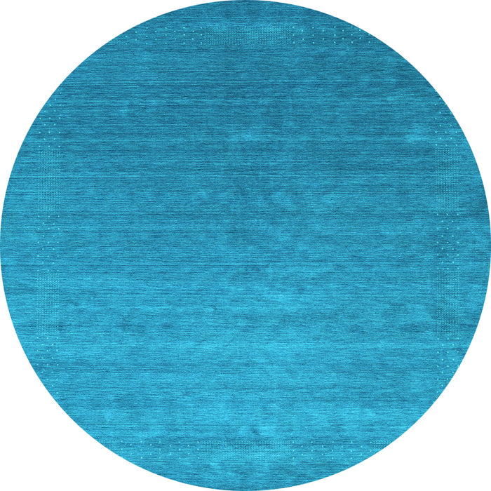 Round Machine Washable Abstract Light Blue Contemporary Rug, wshcon2352lblu