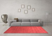 Machine Washable Abstract Red Contemporary Rug, wshcon2352red