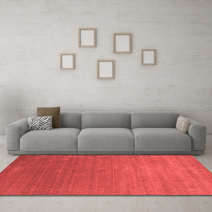 Contemporary Red Washable Rugs