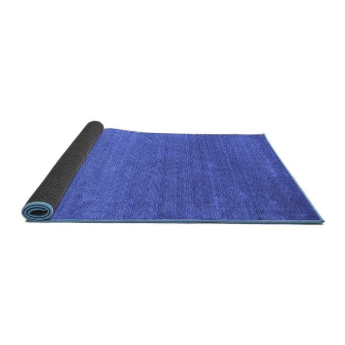 Sideview of Abstract Blue Contemporary Rug, con2352blu