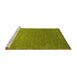 Sideview of Machine Washable Abstract Yellow Contemporary Rug, wshcon2352yw