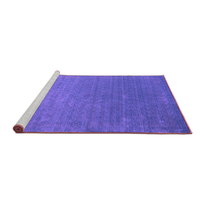 Sideview of Machine Washable Abstract Purple Contemporary Area Rugs, wshcon2352pur