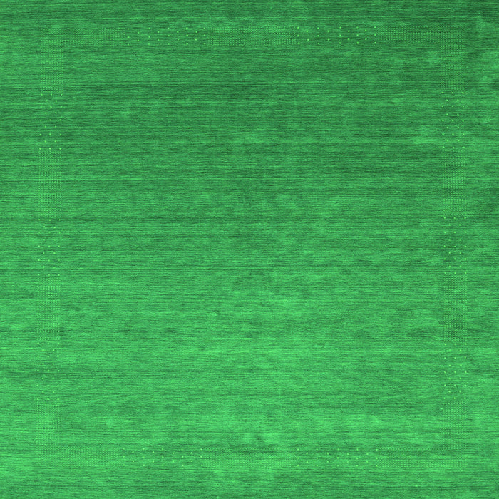 Round Machine Washable Abstract Green Contemporary Area Rugs, wshcon2352grn