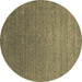 Round Machine Washable Abstract Brown Contemporary Rug, wshcon2352brn