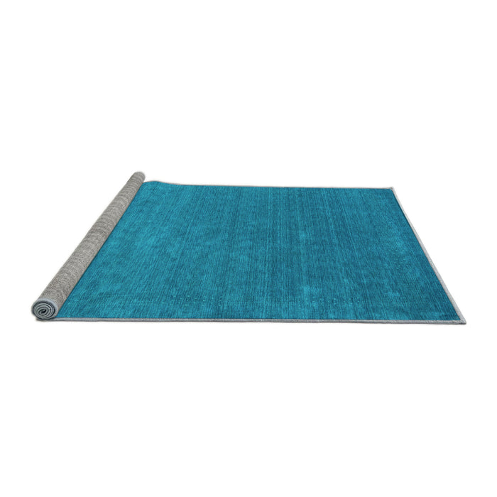Sideview of Machine Washable Abstract Light Blue Contemporary Rug, wshcon2352lblu